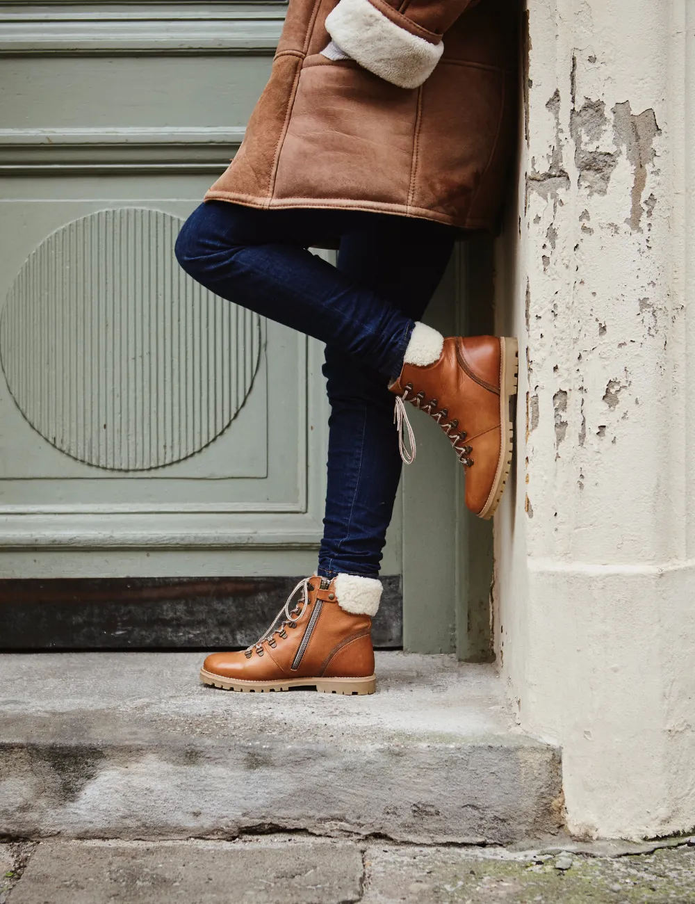 Shearling Winter Boot Women - Cognac