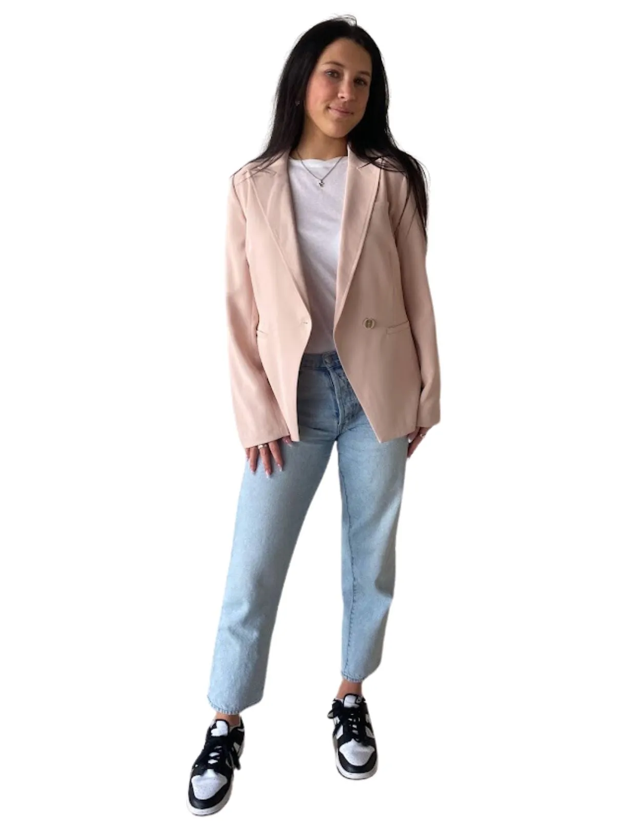 Single Breasted Blazer in Rose