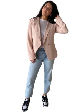 Single Breasted Blazer in Rose