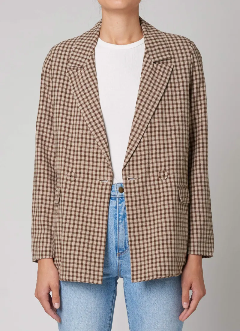 Slouch Blazer Gingham