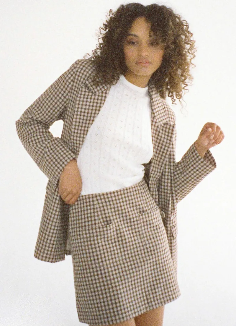 Slouch Blazer Gingham