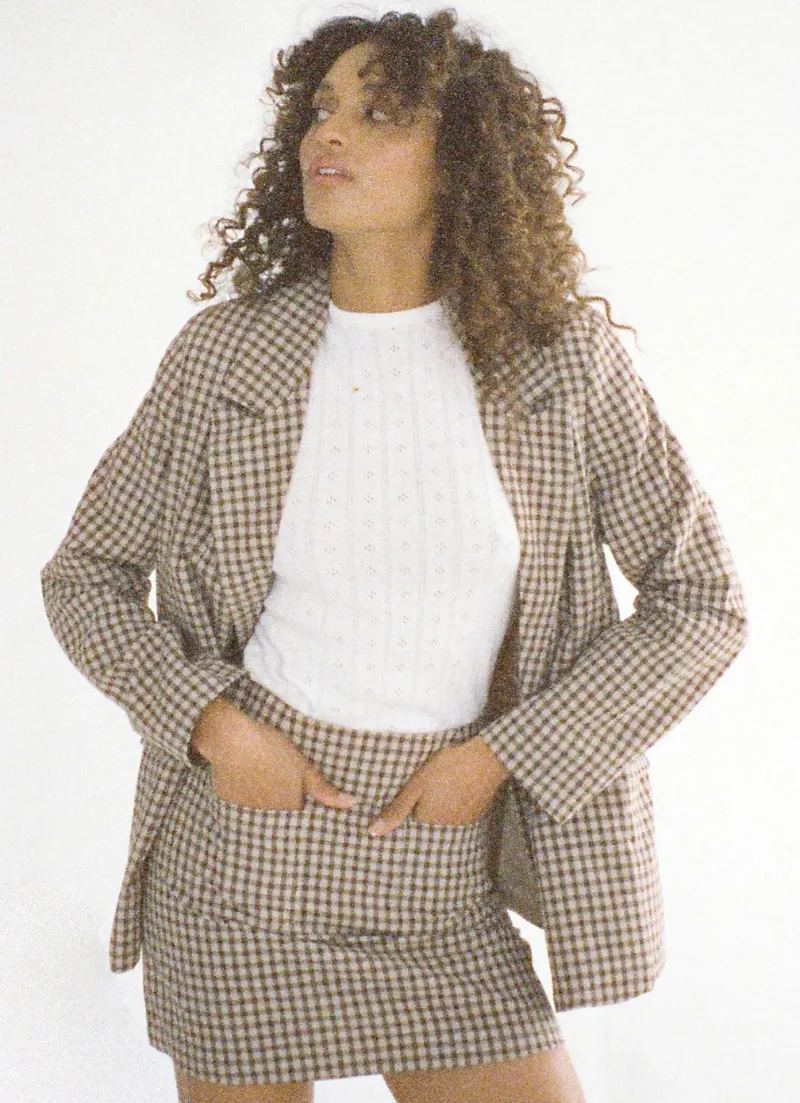 Slouch Blazer Gingham