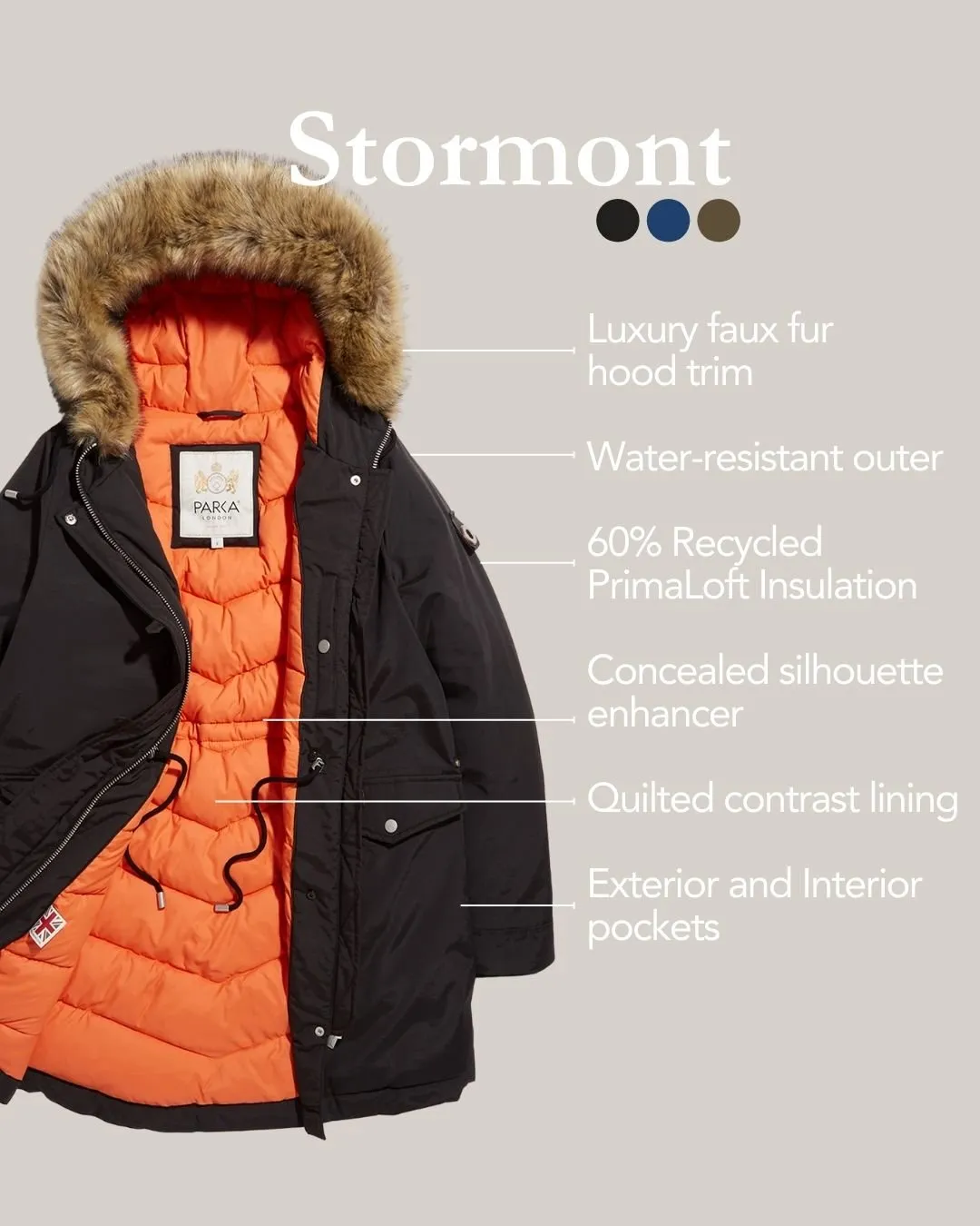 Stormont Long-Length Faux Fur Parka