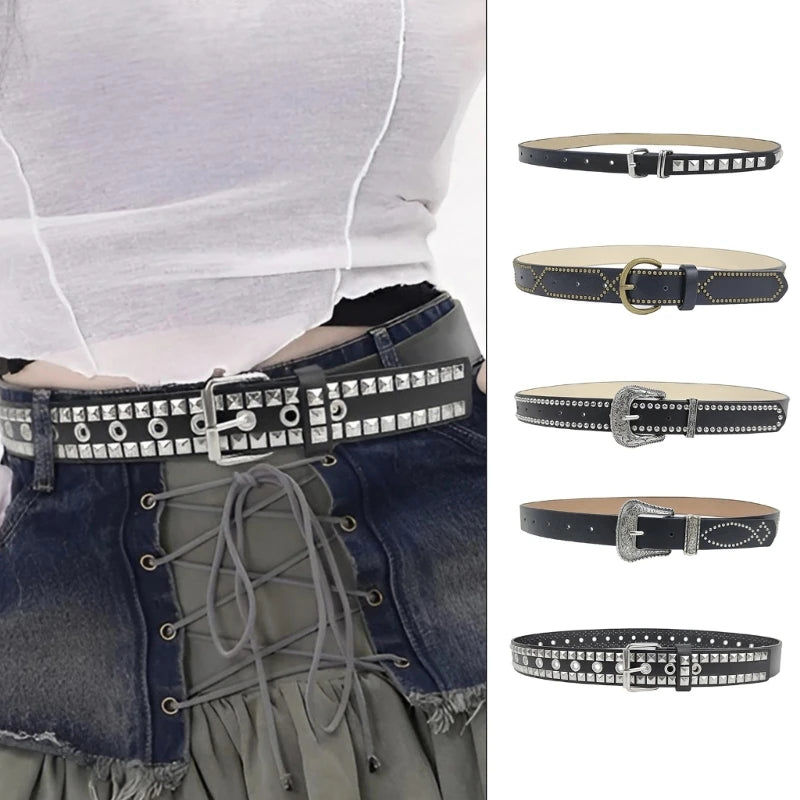 Studded Thin Belt For Women