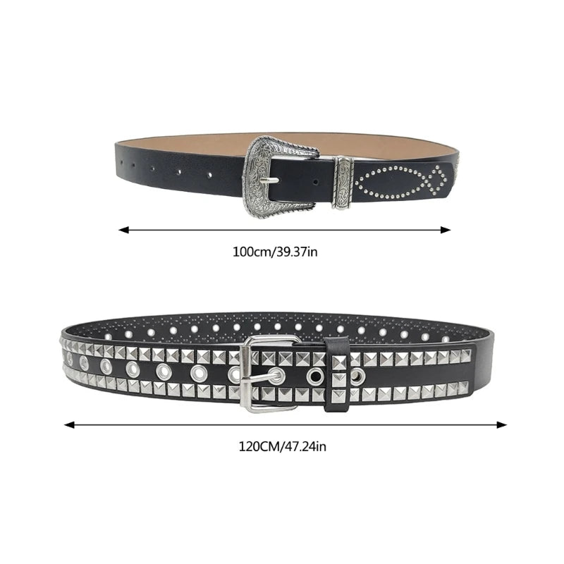 Studded Thin Belt For Women