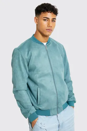 Suedette Bomber Jacket