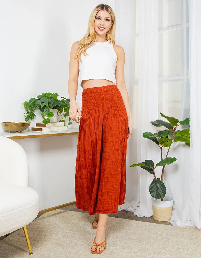 Summer Breezy Cotton Cropped Pant