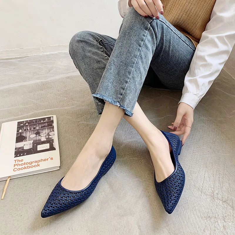 Summer Casual Fashion Shallow Hollow Women's Flat Shoes.