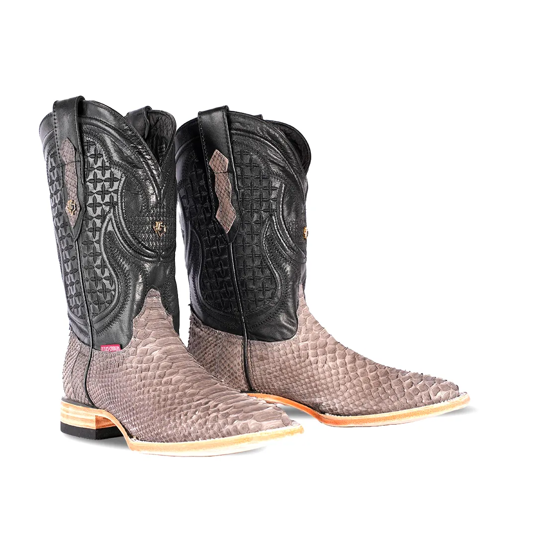 Texas Country Exotic Boot PN30 Phyton Gris Nobuck H501