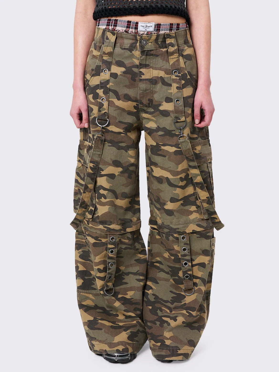 Trek Camo Wide Leg Cargo Pants