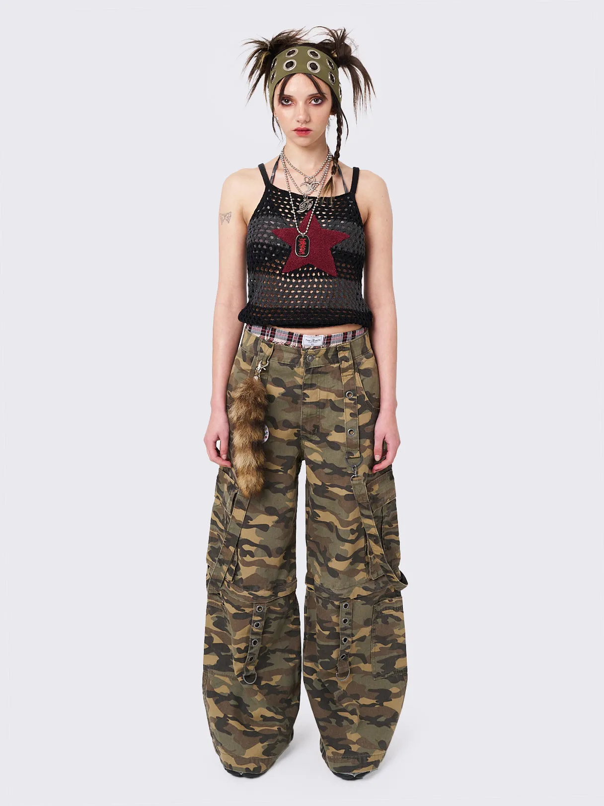 Trek Camo Wide Leg Cargo Pants