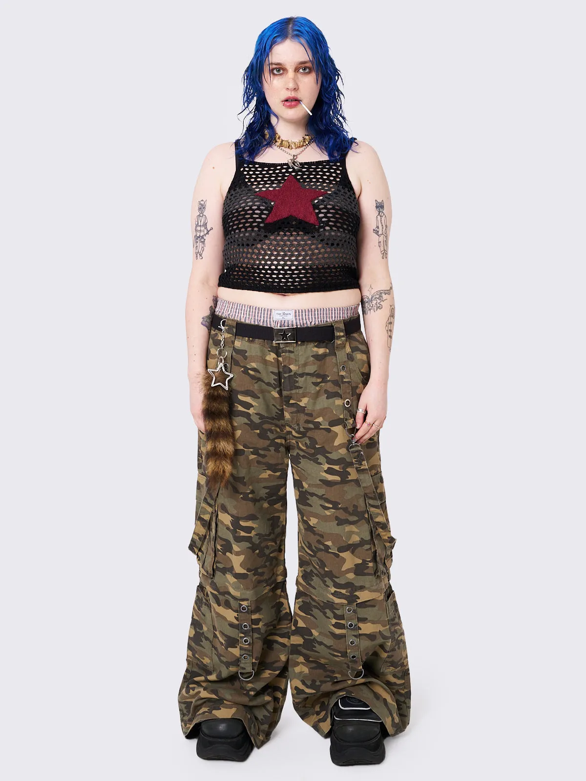 Trek Camo Wide Leg Cargo Pants