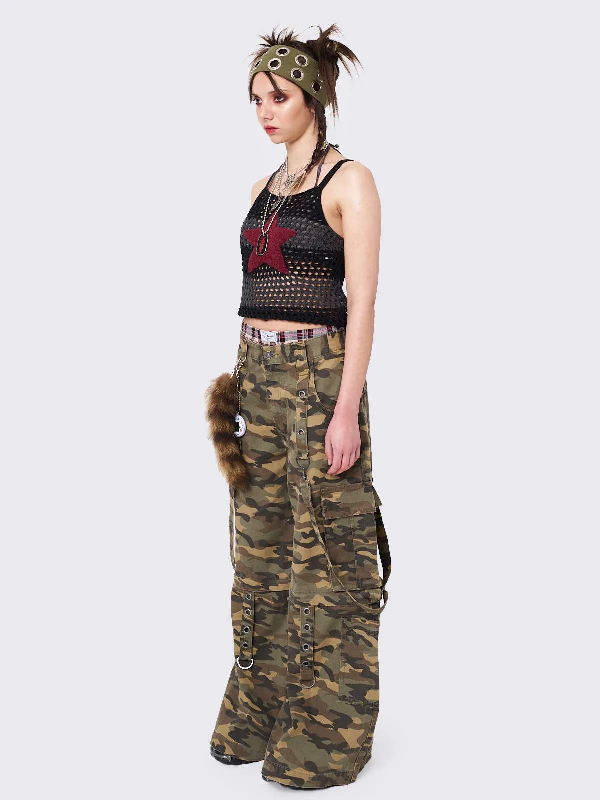 Trek Camo Wide Leg Cargo Pants