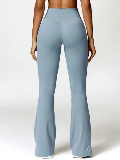 Twisted High Waist Active Pants with Pockets