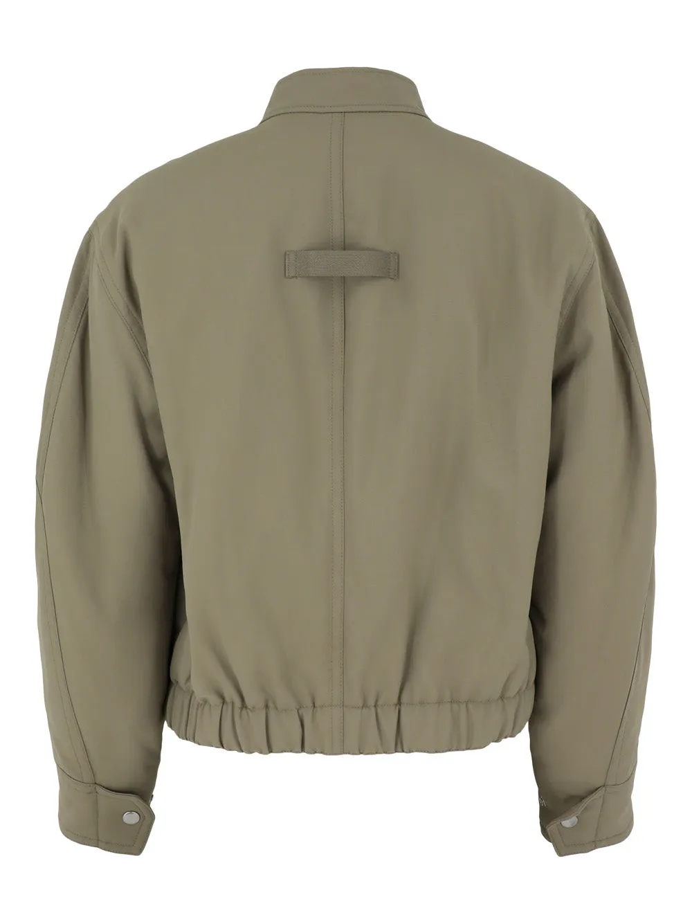 Vince Cropped Bomber Jacket in Oak Moss