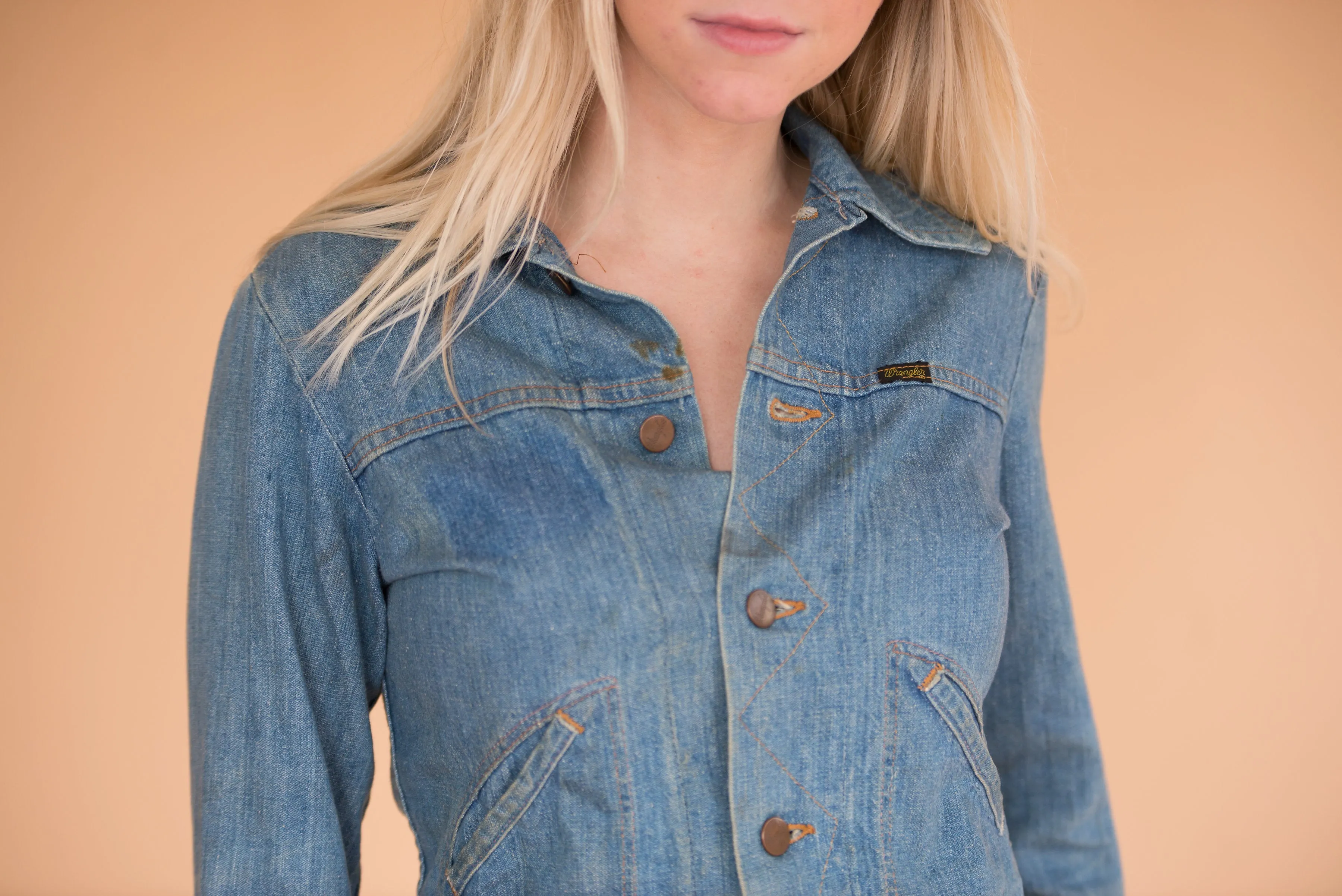 Vintage Women’s Denim Wrangler Cropped Jacket