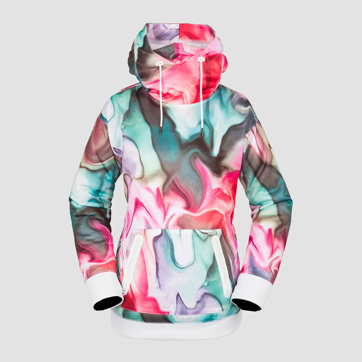 Volcom Spring Shred Snow Pullover Hoodie Nebula Print - Womens