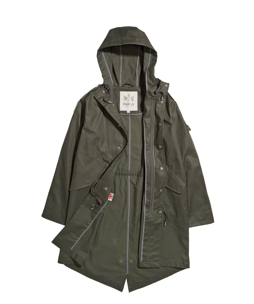 Watson Waxed Cotton Long-Length Parka