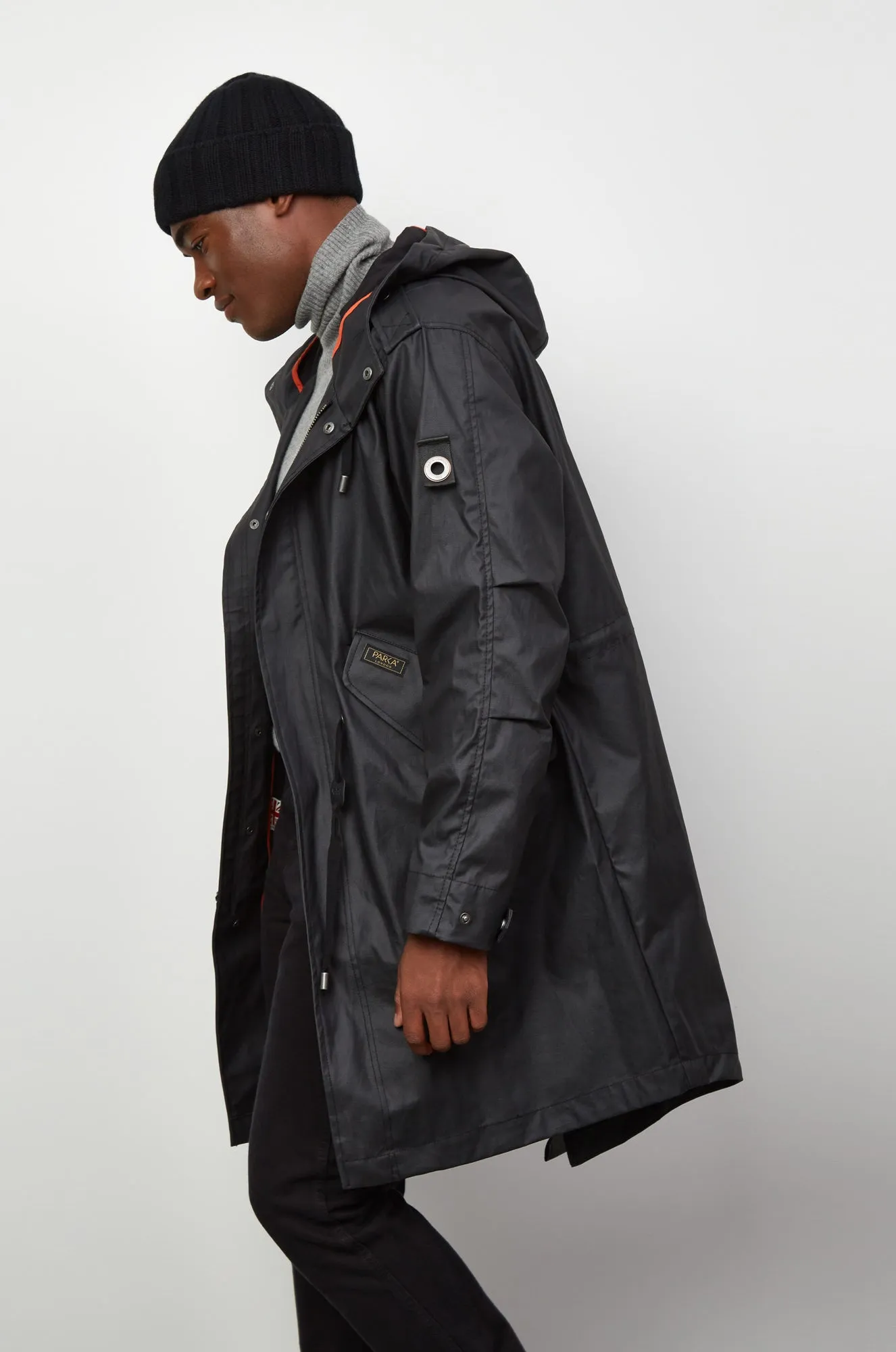 Watson Waxed Cotton Long-Length Parka