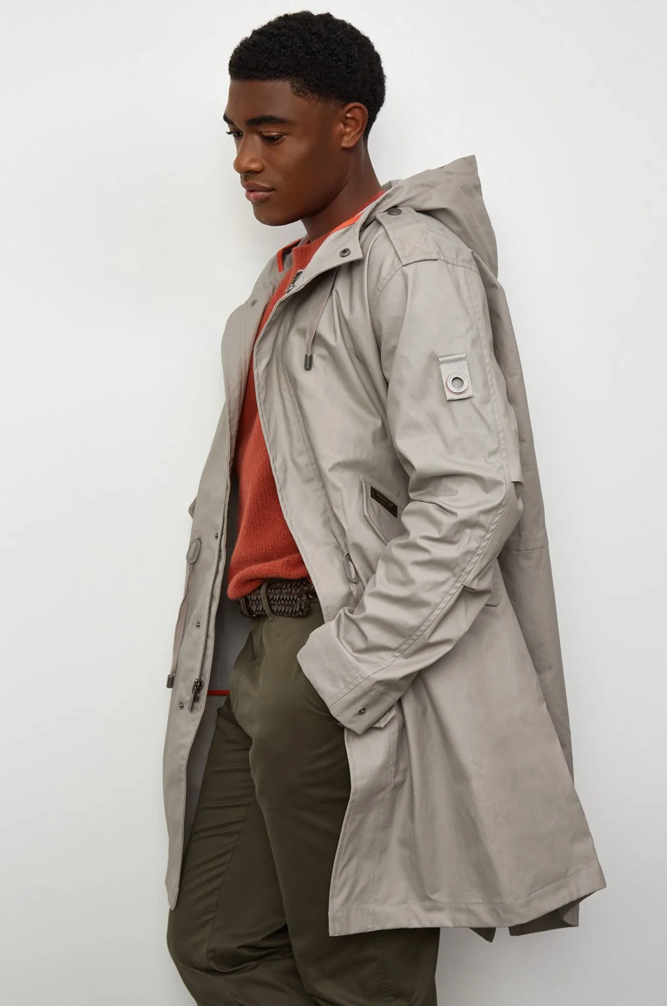 Watson Waxed Cotton Long-Length Parka