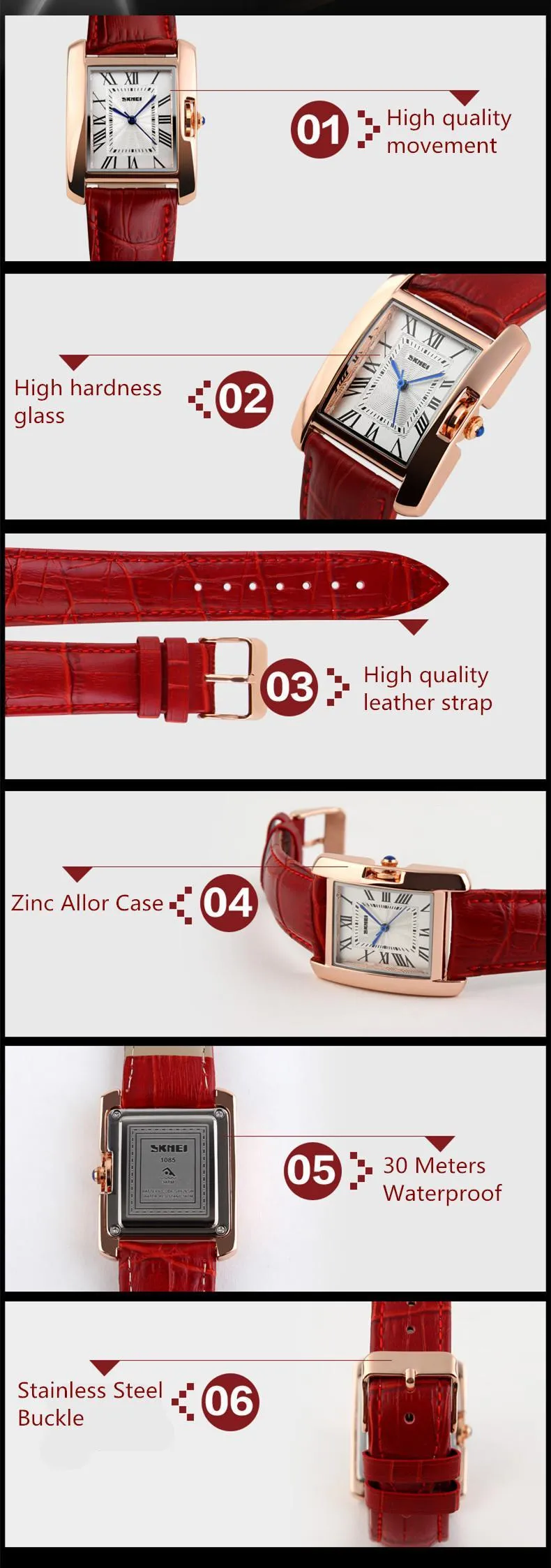 Women's Elegant Retro Fashion Casual Leather Quartz Watch