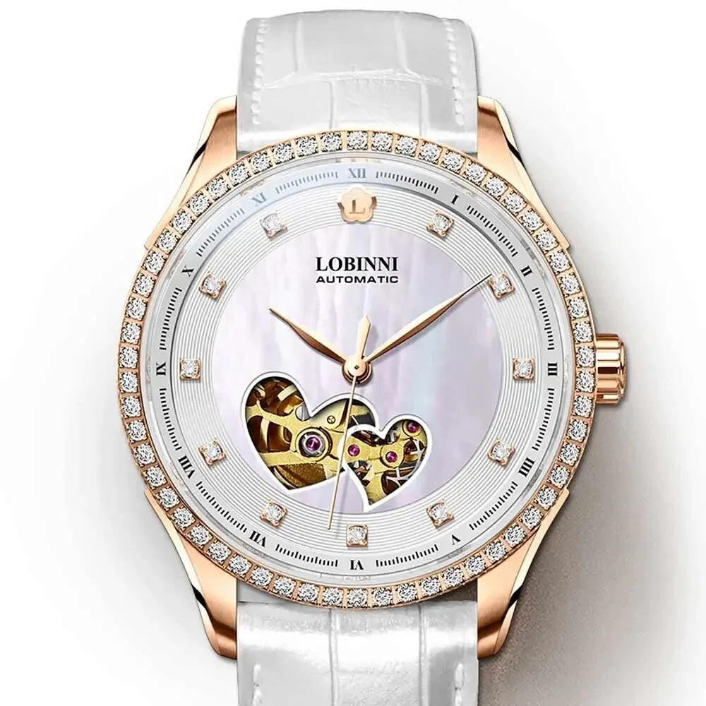 Women's Luxury Casual Fashion Mechanical Leather Sapphire Watch