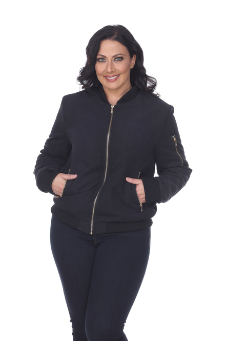 Women's Ribbed Bomber Jacket