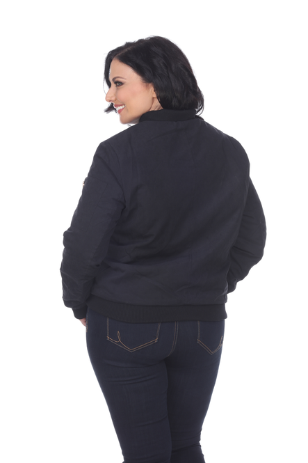 Women's Ribbed Bomber Jacket