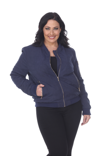 Women's Ribbed Bomber Jacket