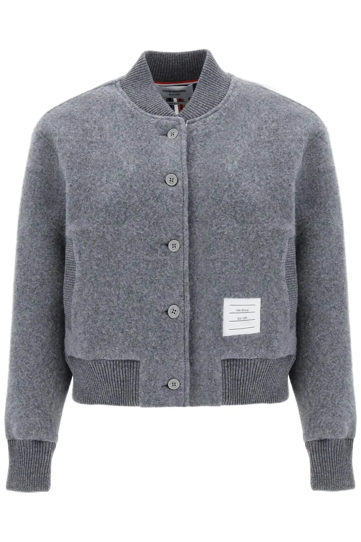 Wool Knit Bomber Jacket