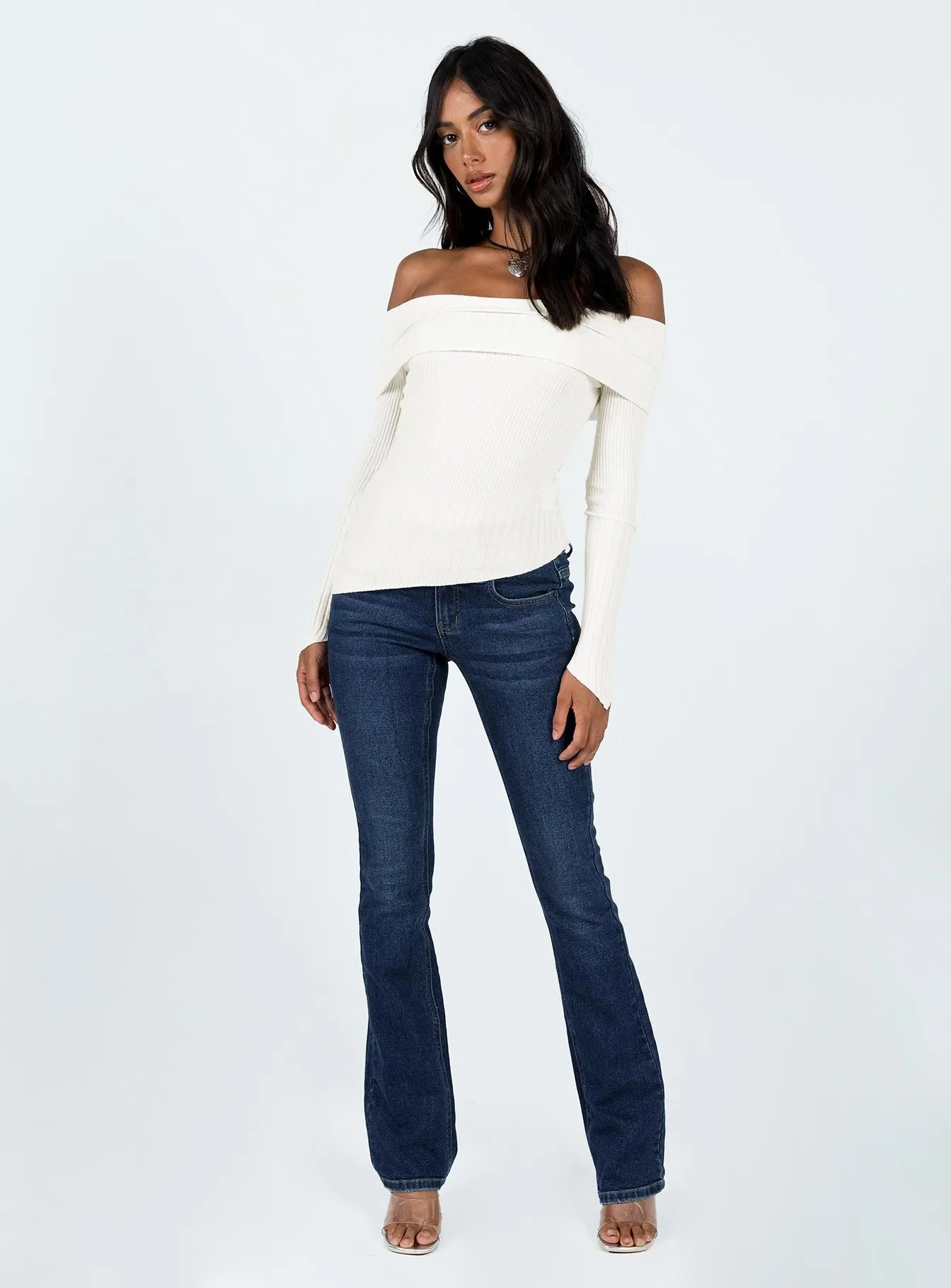 Wyandra Off The Shoulder Sweater White