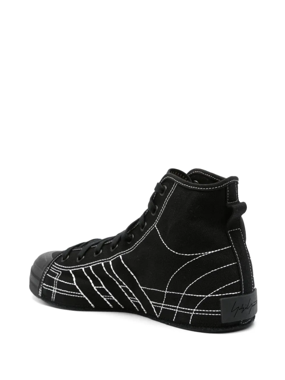 Y-3 Nizza High Sneakers - Black/Off White