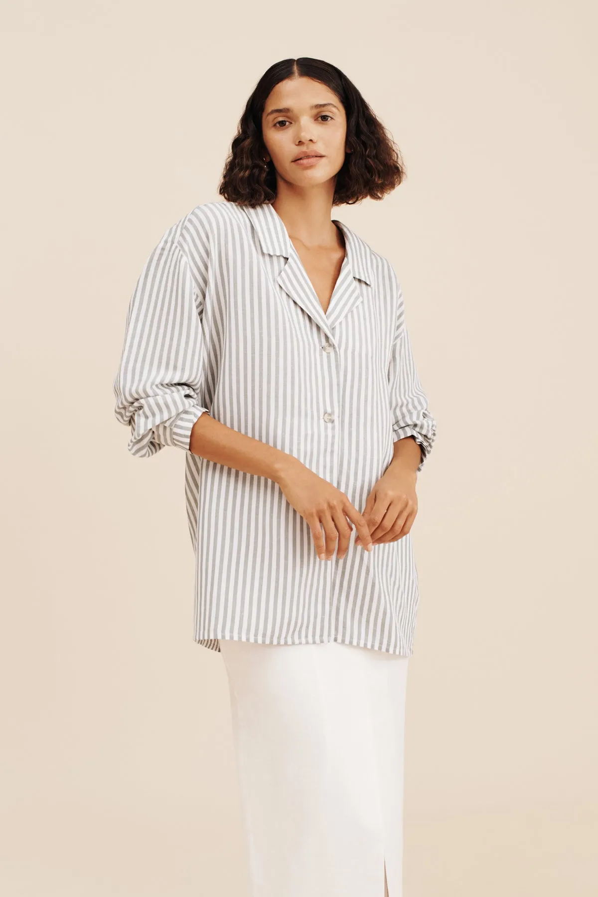 ZADIE SHIRT - SEAGRASS STRIPE