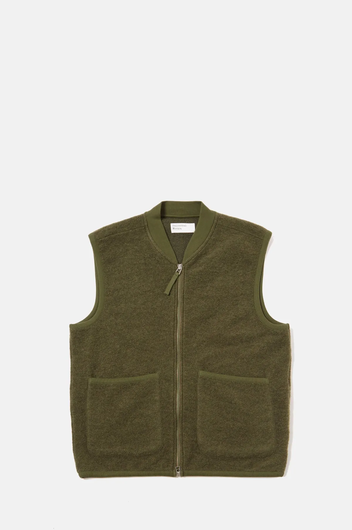 Zip Waistcoat Olive