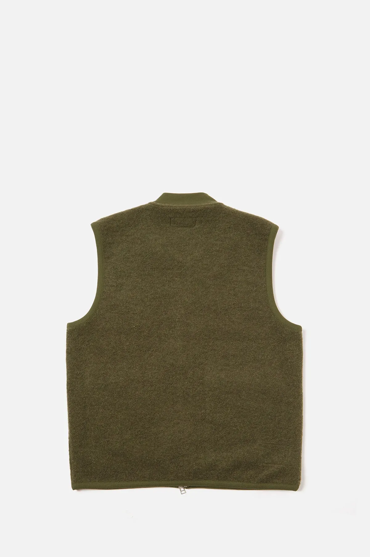 Zip Waistcoat Olive